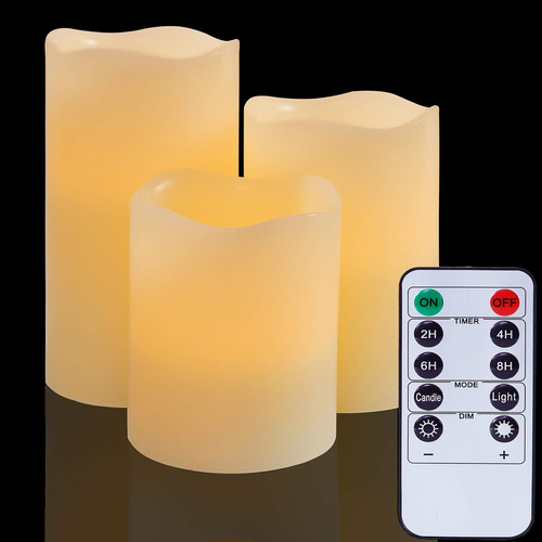 Velas Led Sin Llama, Funciona Con Bateras: Vela Elctrica Par