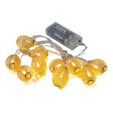 Guirnalda Luz Led Metal Dorado Goldenpine 10 Luces - 1,5mts 