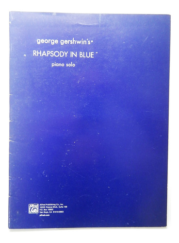 George Gershwin's - Rhapsody In Blue - Piano Solo  Partitura