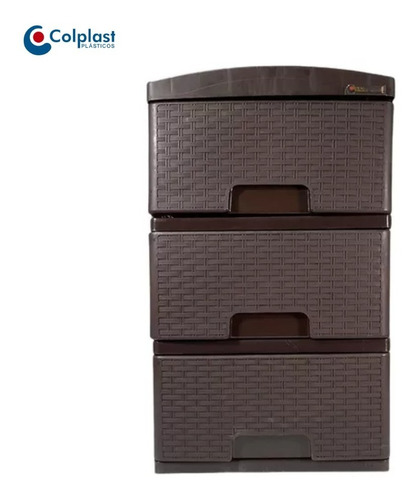 Cajonero Practimueble 3 Niveles Colplast Rattan Plastico