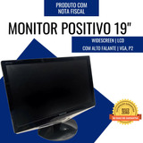 Monitor Positivo 19 Polegadas Lcd Widescreen C/ Alto Falante