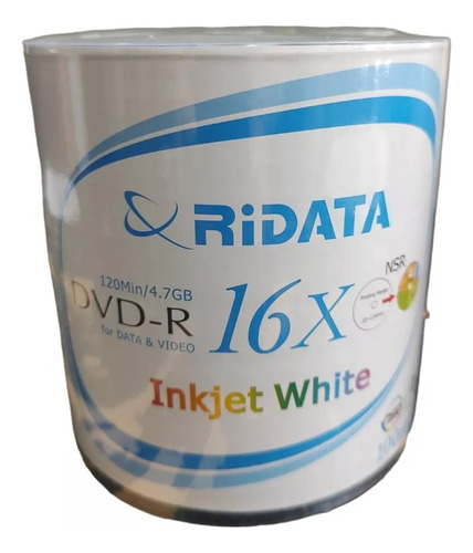 Dvd Ridata -r Printable Bulk X10 Sueltos