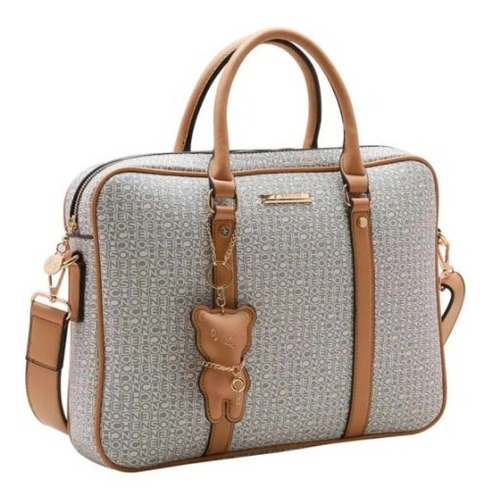 Bolsa Pasta Feminina Notebook Chenson Mini Monograma 