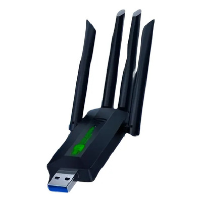 Adaptador Usb Wifi 1200mbps Banda Dual 2,4g + 5ghz 4 Antenas