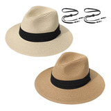 Paquete De 2 Sombreros Para El Sol Sombrero De Panamá De Paj