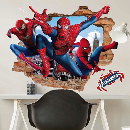 Decoración Cuarto Infantil Avengers Multiverso Spiderman Color Multicolor