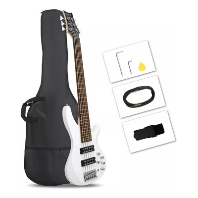 Bajo Eléctrico Glarry- 6 Cuerdas- Activo- Humbuker- Profesio | Envío gratis