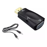 Mini Conversor Hdmi A Vga Audio Notebook Proyector Pc Hd Tv