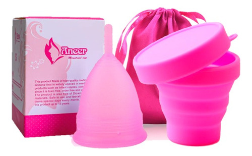 Copa Menstrual Certificada Fda + Vaso Esterilizador  Kit