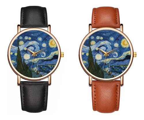 Reloj  Parejas De La Noche Estrellada Van Gogh.