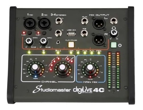 Consola Digital Audio Sonido Studiomaster Digilive 4c 