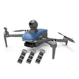 Mini Drone Com Câmera Evita Obstáculos 4k Gps 3 Baterias