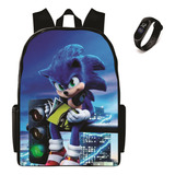 Mochila Infantil Escolar Sonic Super Lançamento + Relógio!!