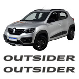 Par De Adesivos Kwid Outsider 2020 2021 2022 Emblema Lateral