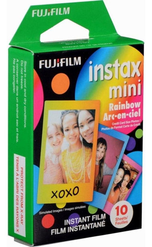 Filme Camera Instax Mini 8, 9, 11, 12 C/10 Fotos Rainbow