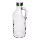 Botella Garrafa Growler Vidrio Con Asa Tapa Acero Pettish 