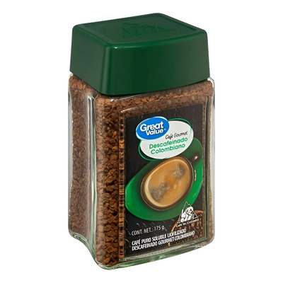 Café Soluble Great Value Descafeinado Colombiano Gourmet | MercadoLibre