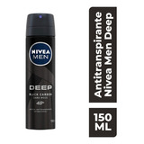 Antitraspirante Nivea Men Deep Black Carbon Dark Wood 150 Ml Fragancia