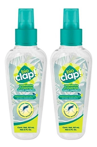 Repelente Mosquitos Bioclap! - 2 Frascos De 60ml