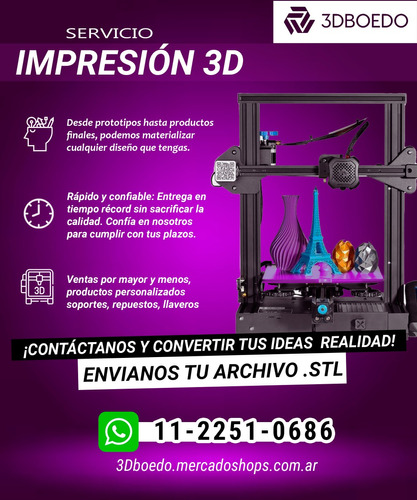 Servicio Impresión 3d Por Hora