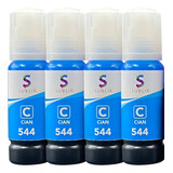 5 Tintas Cyan Para Epson 544 Compatible L1250 L3250 L1210
