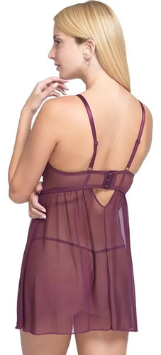 Baby Doll Con Escote Profundo Camison Sexy Lady Carnival