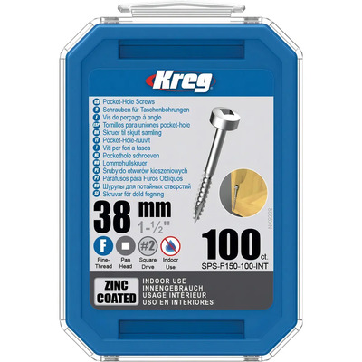 Kreg (sps-f150-100) Pija Zinc Cuerda Fina 1 1\u002F2 PLG (100) | Envío gratis