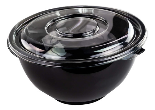 Ensaladera Bowl De Plastico Desechable 4 Pzas Con Tapas