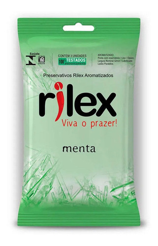 Preservativo Rilex Menta 3 Camisinhas