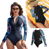 Traje De Baño De Manga Larga Protector Solar Deportivo Surf