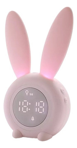 Reloj Despertador Digital Nocturnas Orejas Conejo Para Niños