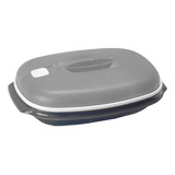 Contenedor Vaporiera P/microondas Plastico 1851 Colombraro Color Gris Con Tapa Gris