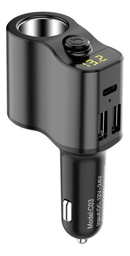 Adaptador De Carga De 3 Puertos Usb Para Automóvil