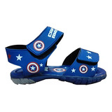 Sandalias Marvel Capitan America Con Luces Led Niños