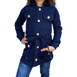 Sobretudo Jeans Infantil Feminino Botões | A.r Jeans®