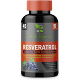 Resveratrol Premium 1600mg Organico 90 Capsulas Eg R8