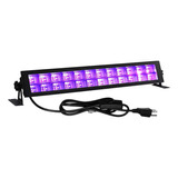 Barra De Luz Led Negra Uv Reflector Luces Fiesta Dj 48w