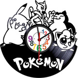 Reloj En Vinilo Lp / Vinyl Clock Pokemón Series