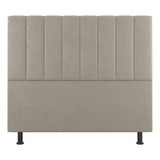 Cabeceira Cama Box E Bau Carla 140cm Casal Suede Bege