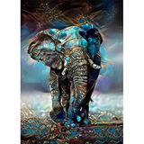 Pintura Diamante Decoración Bordado Elefante 40x50 Cm