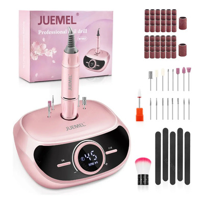 Pulidor Esmeril Uñas Profesional Taladro De Acrílica Juemel 45000RPM, Alto Par Drill Uñas Para Manicura y Pedicura Con Pantalla LCD Para Quitar Esmalte de Gel De Uñas Acrílico, Para Salón y Uso | Envío gratis