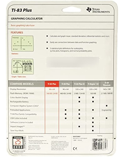 Calculadora Gráfica Texas Instruments Ti-83 Plus