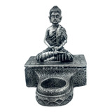 Castiçal Buda Hindu Na Base 13 Cm Chines Monge Tailandes