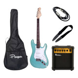 Kit Combo Guitarra Eléctrica Parquer Con Amplificador 10w 