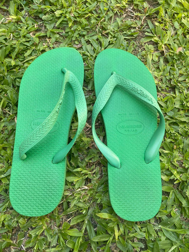 Ojotas Havaianas Talle 39-40 Verdes Clásicas (n) Chanclas