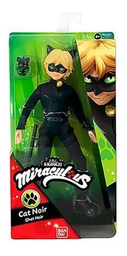 Figura Cat Noir Miraculous Ladybug Zag Heroez Bandai