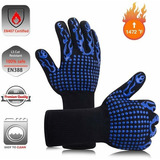 Par De Guantes De Silicona Super Bbq 800 C Aislados, Color R