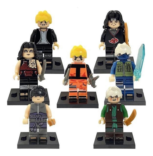 Kit Com 8 Bonecos Naruto Coleção Lego 96 Peças
