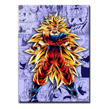 Cuadro Metalico Goku Fase 3 Manga Dragon Ball Aluminio 40x60