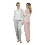 Pijama Invierno Mujer Jersey Rayado Lencatex 24320